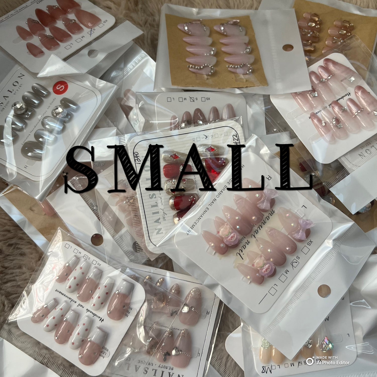 Small Handmade Press On Nails