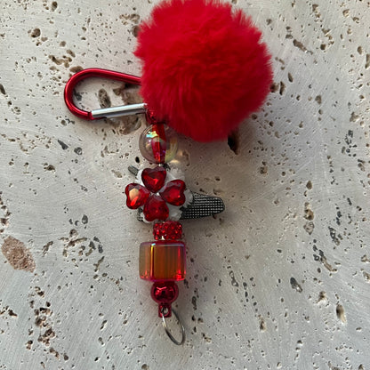 Red Off White Jordan 1 Keychain