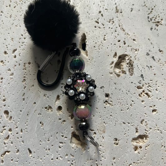 Black Pearl Star Keychain